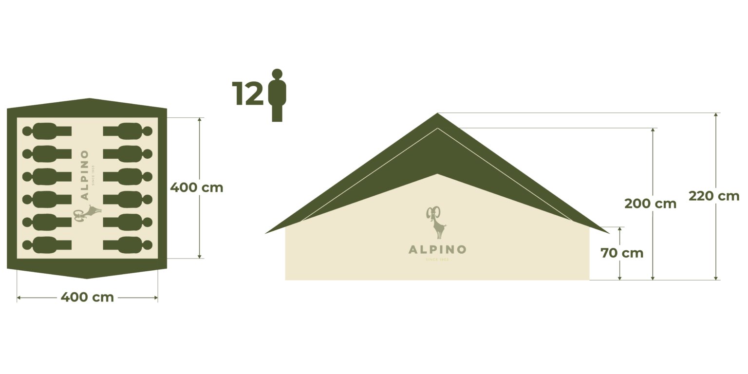 Alpino Scout Patrol Tent 4 x 4 - Camping Tents & Tents For Youth Movements