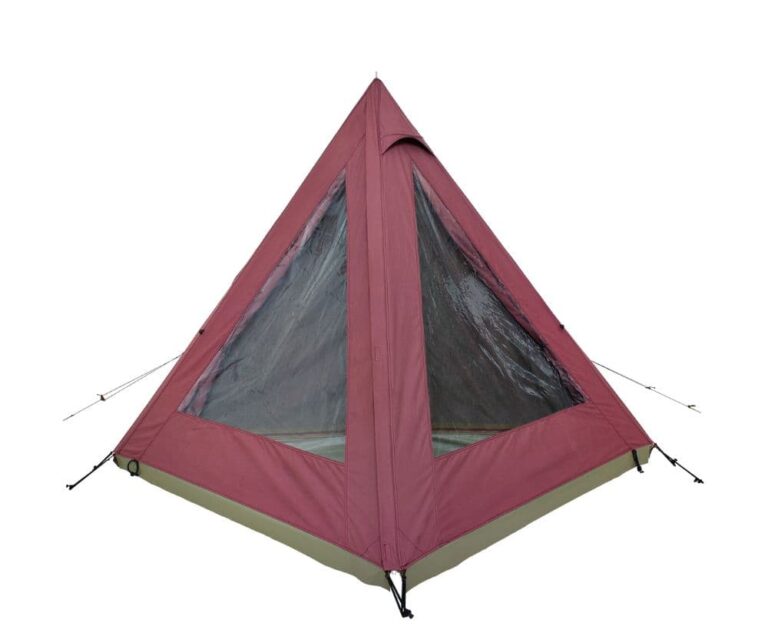 Kampeertenten & tenten voor jeugdbewegingen - Alpino-hoggar-camping-tent-crushedberry-closed