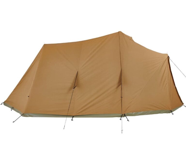 Kampeertenten & tenten voor jeugdbewegingen - Alpino-kangourou-camping-tent-smoked-oak-full-side